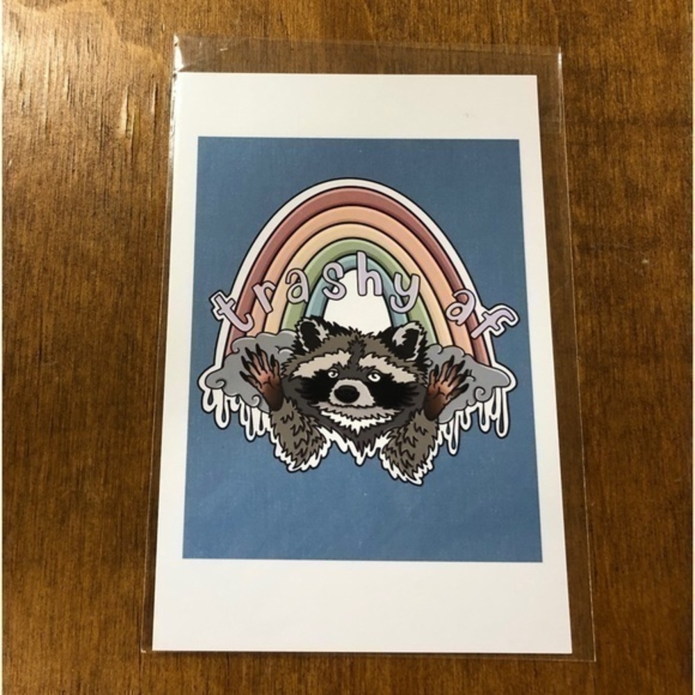 Trashy AF Art Print 4x6 Inch
